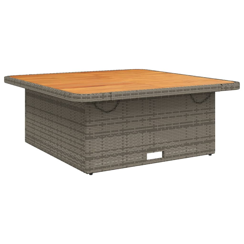 5 Pcs conjunto de jantar p/ jardim c/ almofadões vime PE cinza
