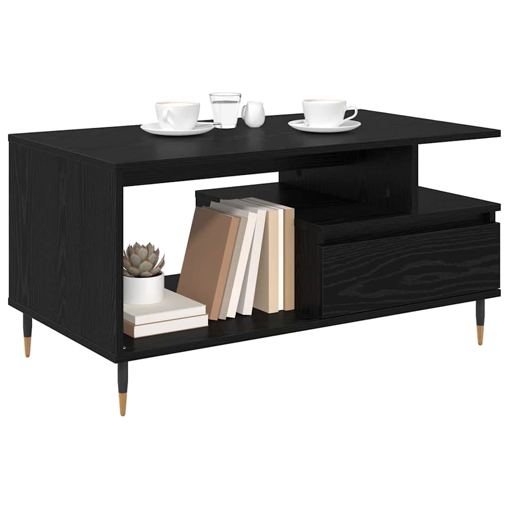 Mesa de centro carvalho preto 90 x 49 x 45 cm