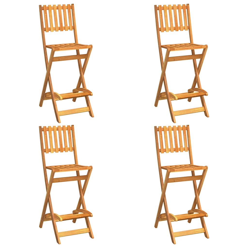 5 Pcs conjunto de bar para exterior madeira de acácia maciça