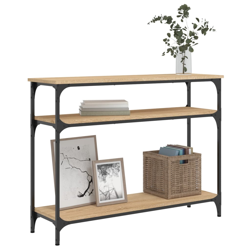 Mesa consola 100x29x75 cm derivados de madeira carvalho sonoma