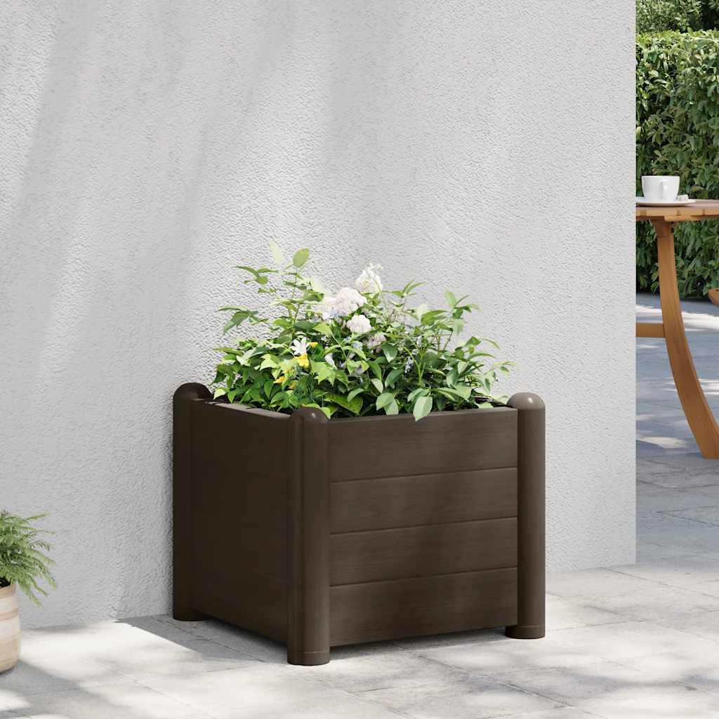 Canteiro elevado para jardim PP 43x43x35 cm moca
