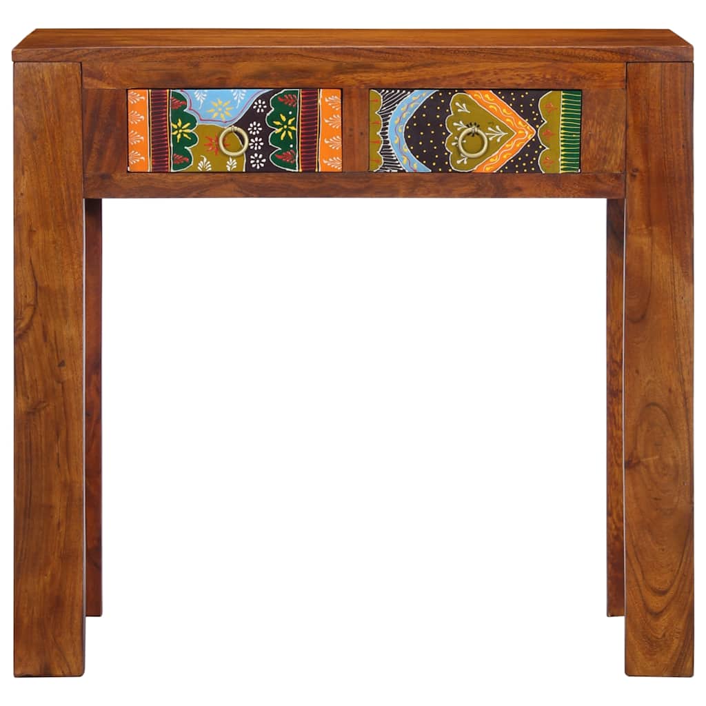 Mesa de consola 80x35x75 cm madeira maciça acácia
