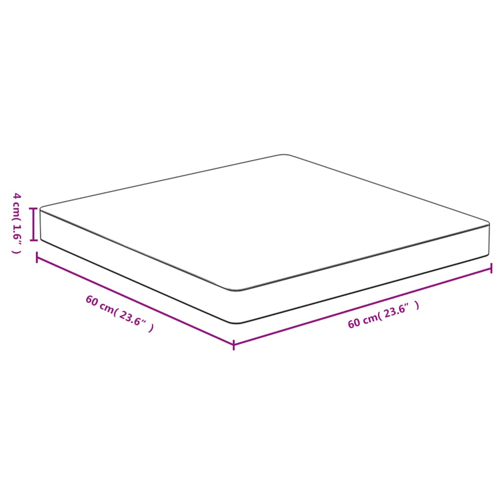 Tampo de mesa 60x60x4 cm bambu