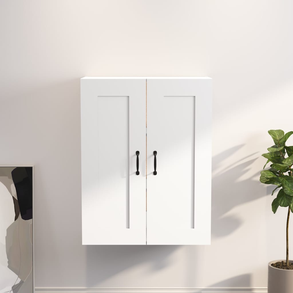 Armário de parede suspenso 69,5x32,5x90 cm branco