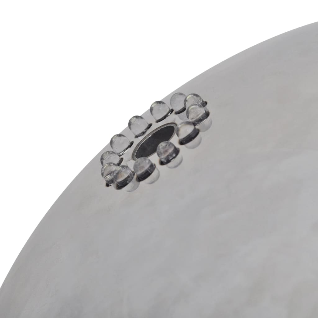 Fonte esfera com leds para jardim 20 cm aço inoxidável