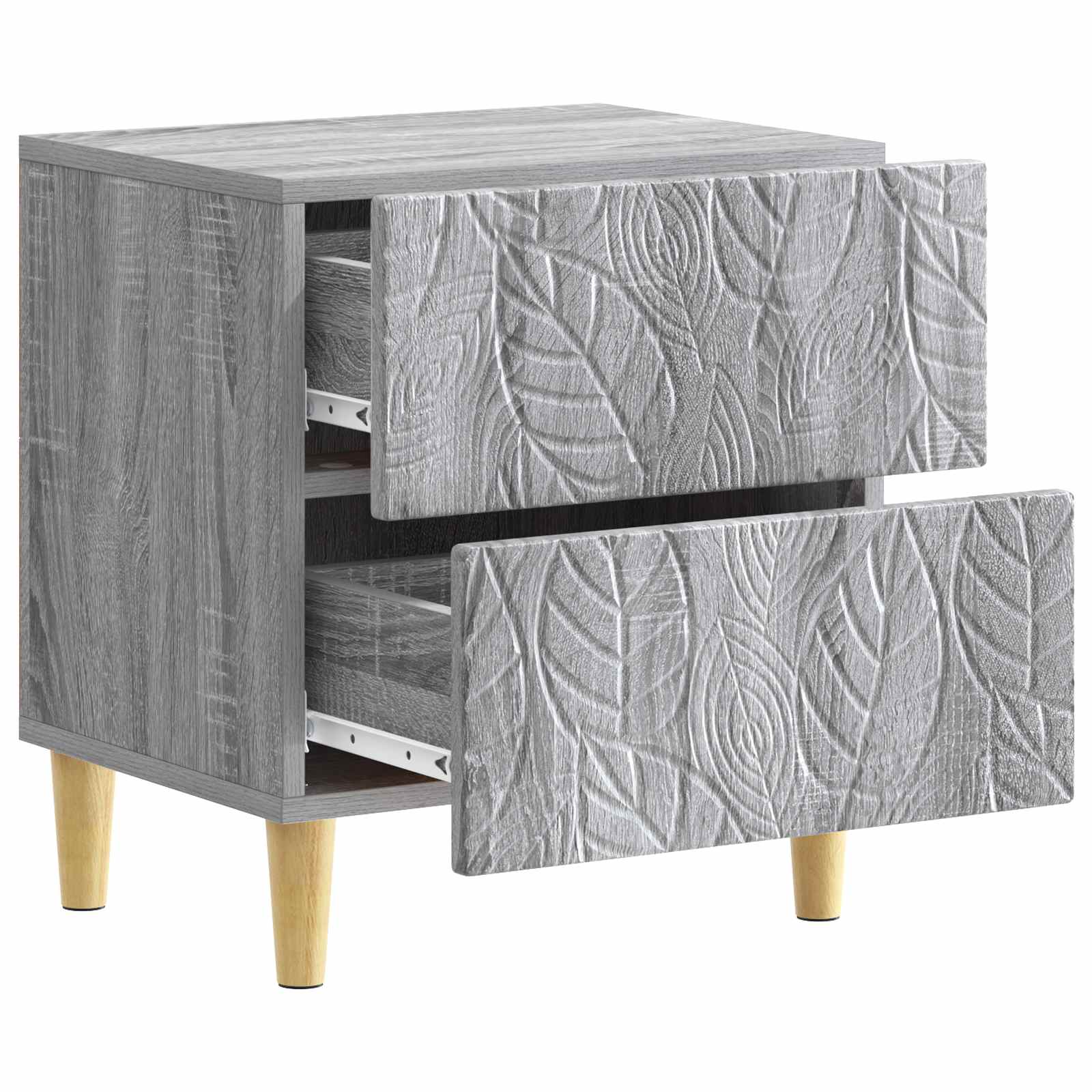 Mesa-de-cabeceira sonoma cinzento 43 x 34,5 x 48 cm