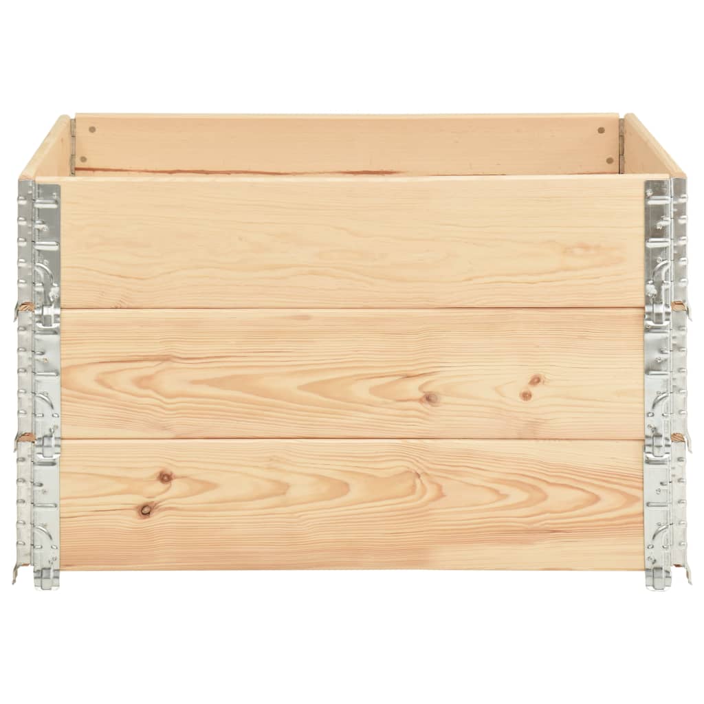 Colares para paletes 3 pcs 100x100 cm madeira de pinho maciça