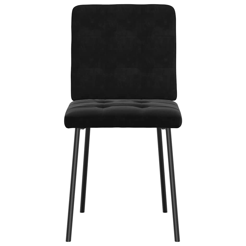 Cadeiras de jantar 4 pcs veludo preto