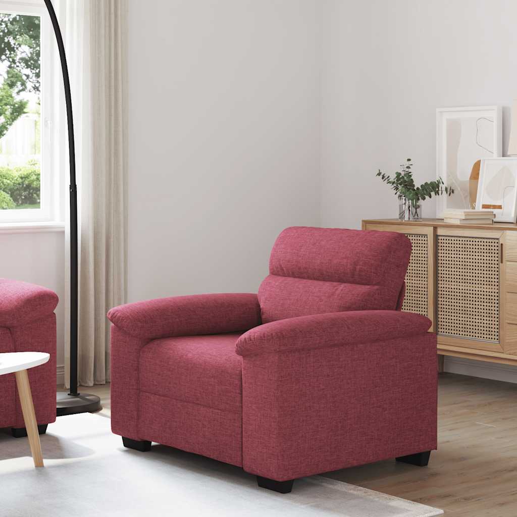 Poltrona 100x81x84 cm tecido vermelho tinto