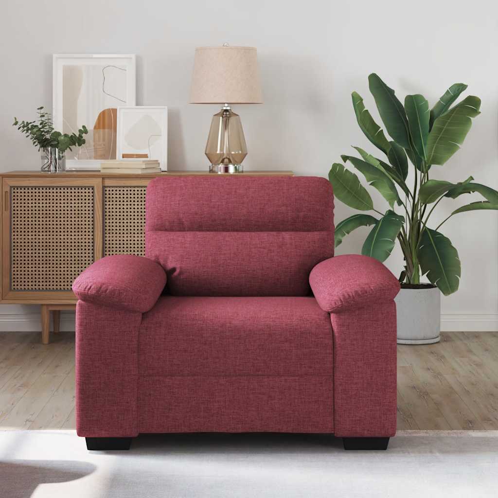Poltrona 100x81x84 cm tecido vermelho tinto