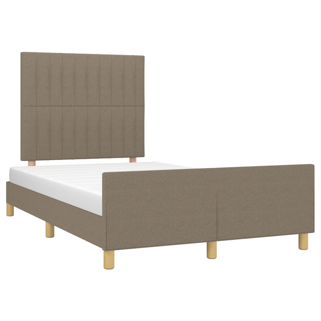 Estrutura cama sem colchão 120x200 cm tecido cinza-acastanhado