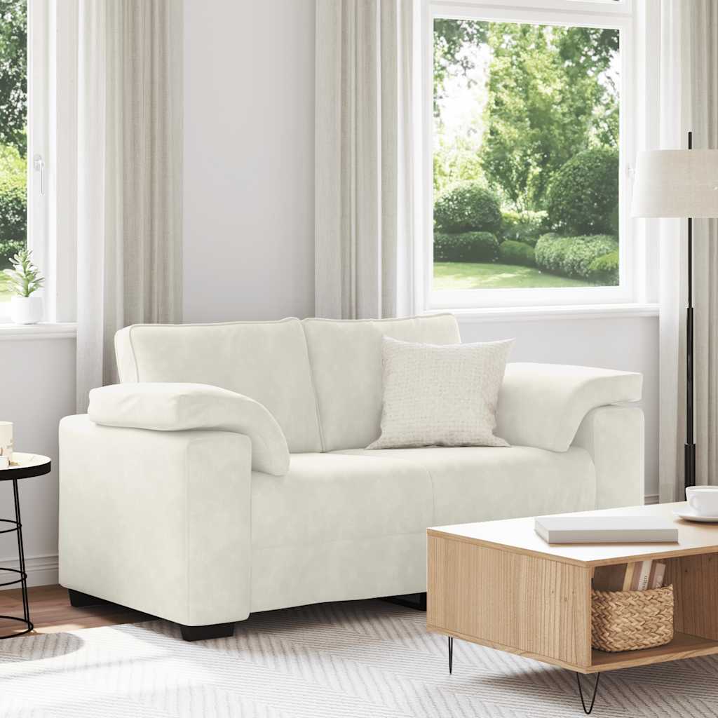 Sofá-luvas 160x77x82 cm veludo creme