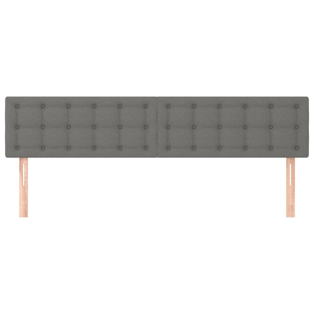 Cabeceiras cinzento-escuro 160x5x78/88 cm tecido