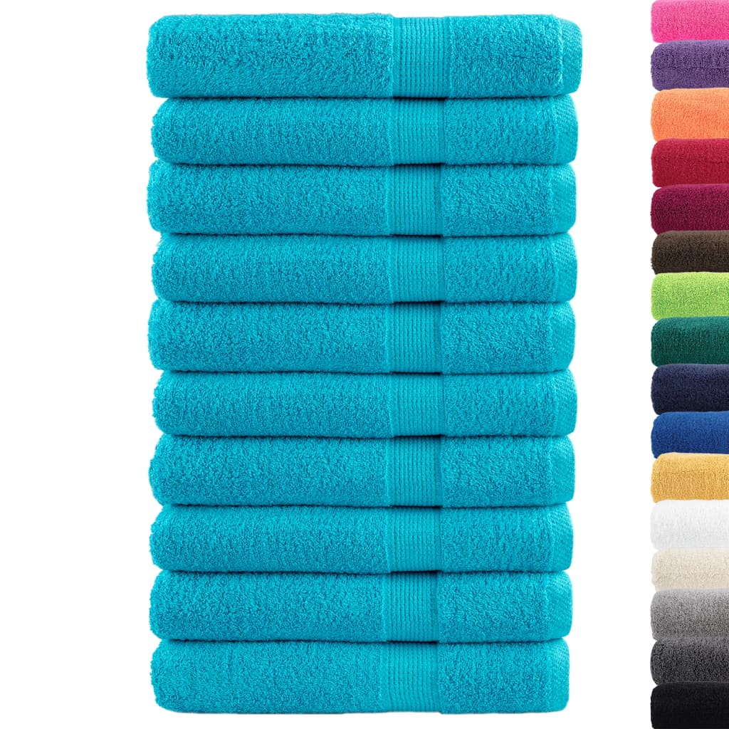 Toalhas premium solund 10 pcs 100x200 cm 600 gsm turquesa