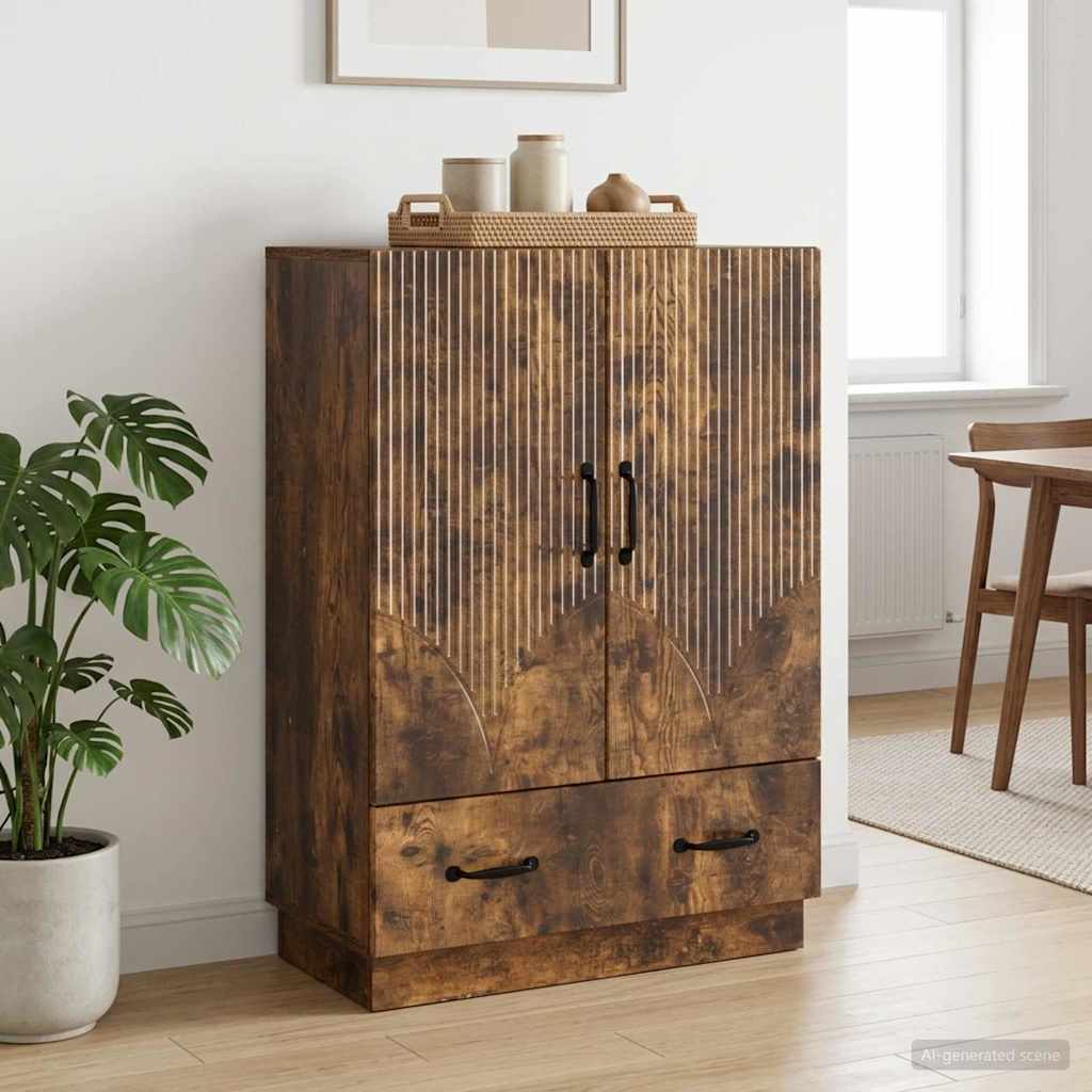 Buffet carvalho fumado 66 x 34,5 x 92 cm derivados de madeira