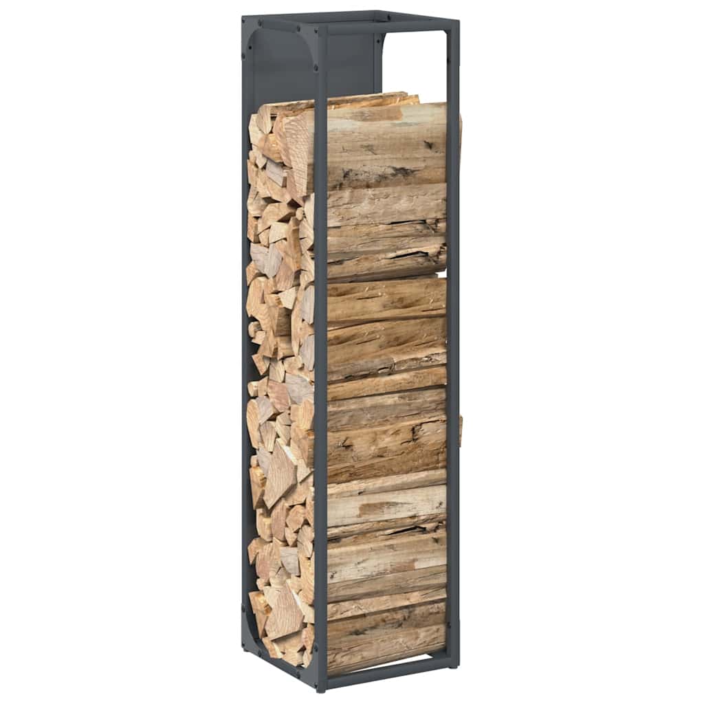 Suporte para lenha 25x25x100 cm aço laminado a frio antracite