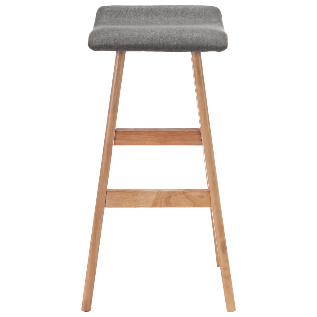 Cadeiras de bar 2 pcs tecido cinzento-escuro