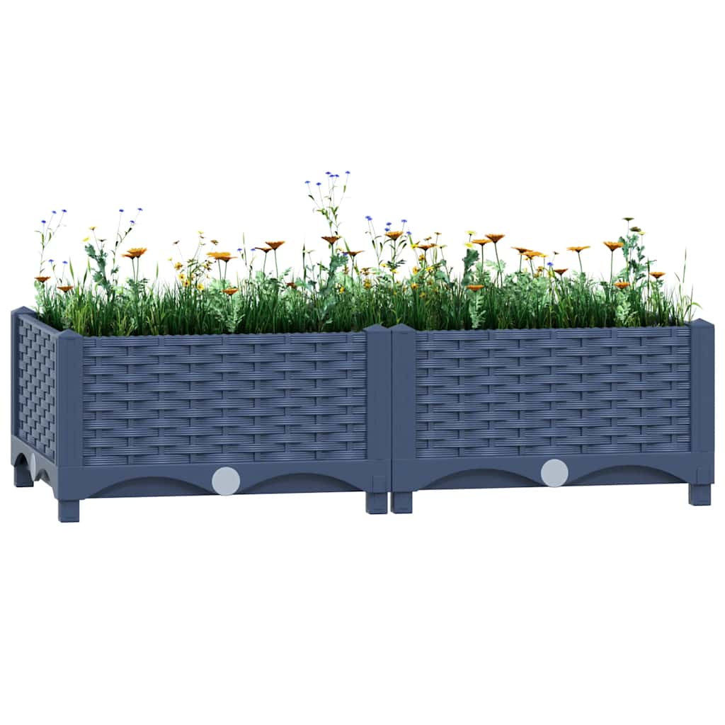 Canteiro elevado 80x40x23 cm polipropileno