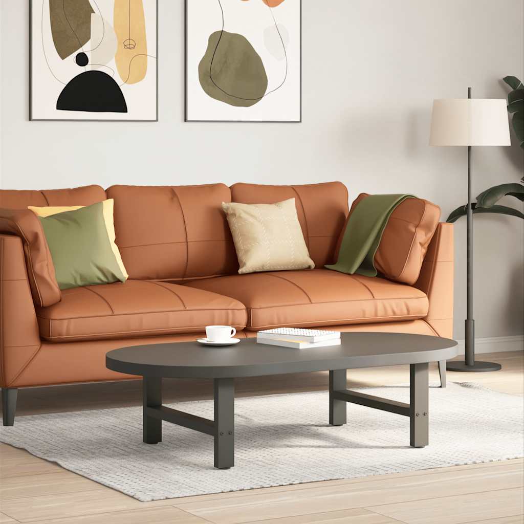 Pés para mesa de centro antracite 2 peças 70x(30-31) cm aço
