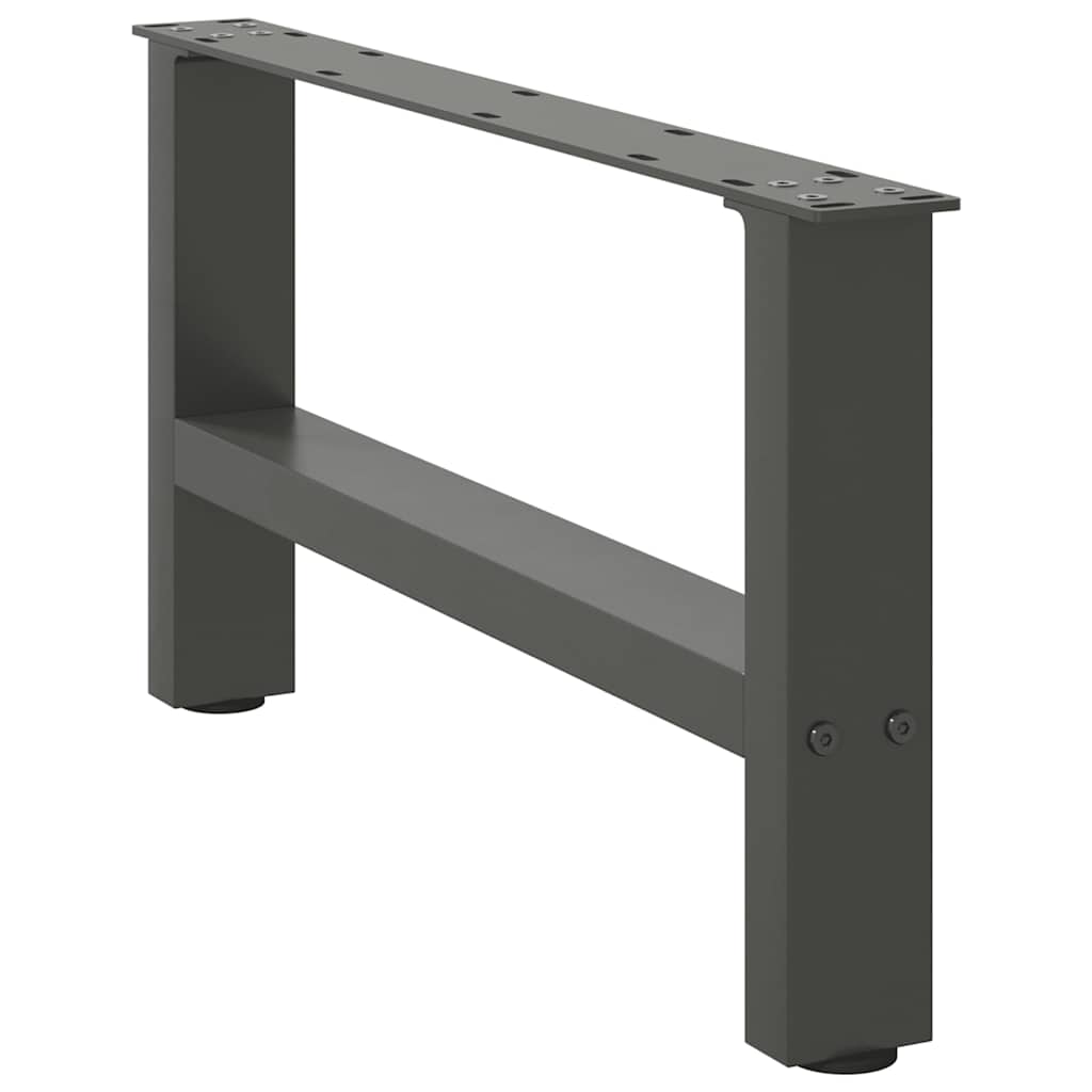 Pés para mesa de centro antracite 2 peças 70x(30-31) cm aço