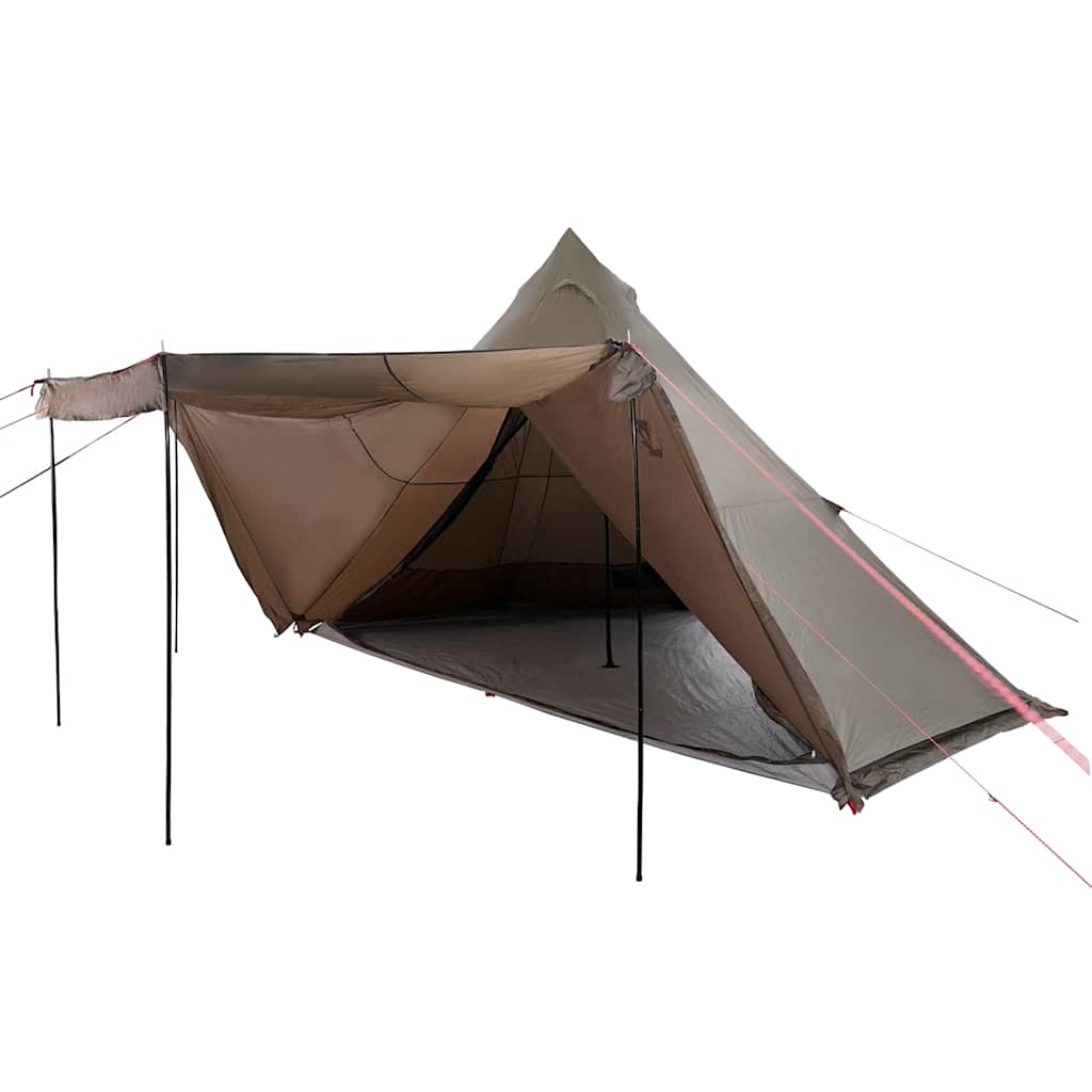 Tenda familiar tipi para 8 pessoas impermeável castanho