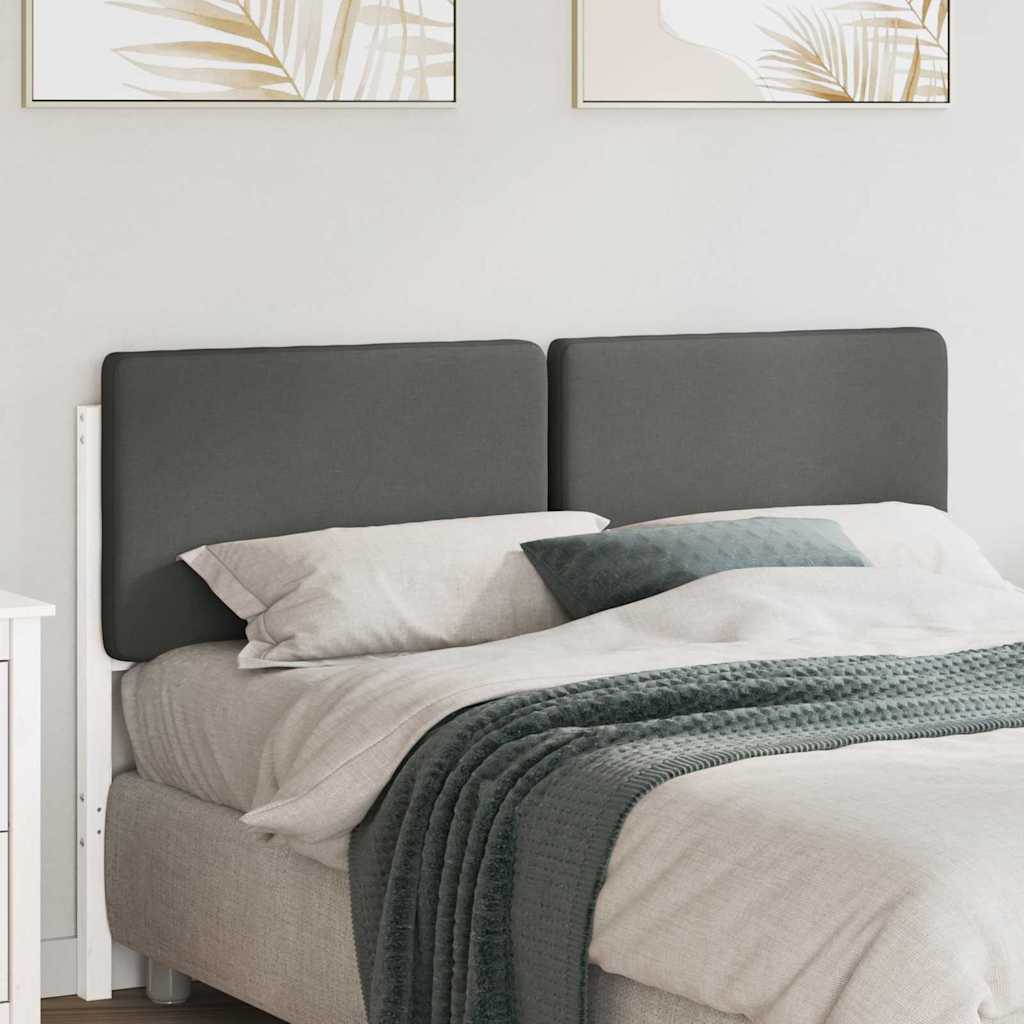 Cabeceira estofada com cabeceira branco e cinza claro 140 cm