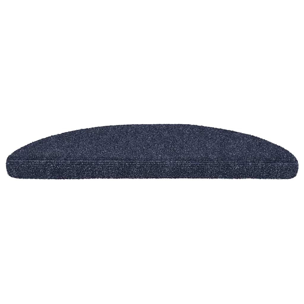 Tapetes de escada autoadesivos 20 peças 56x17x3 cm azul meia-lua