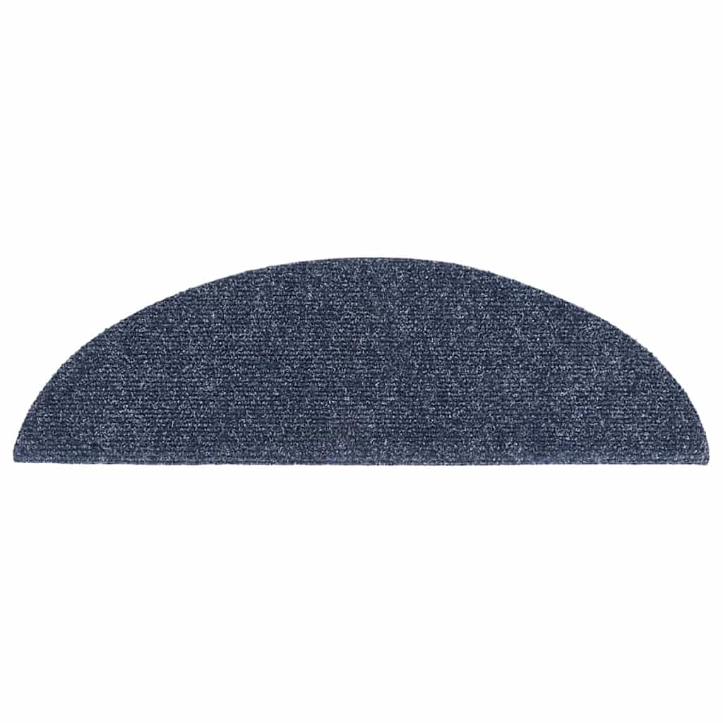 Tapetes de escada autoadesivos 20 peças 56x17x3 cm azul meia-lua