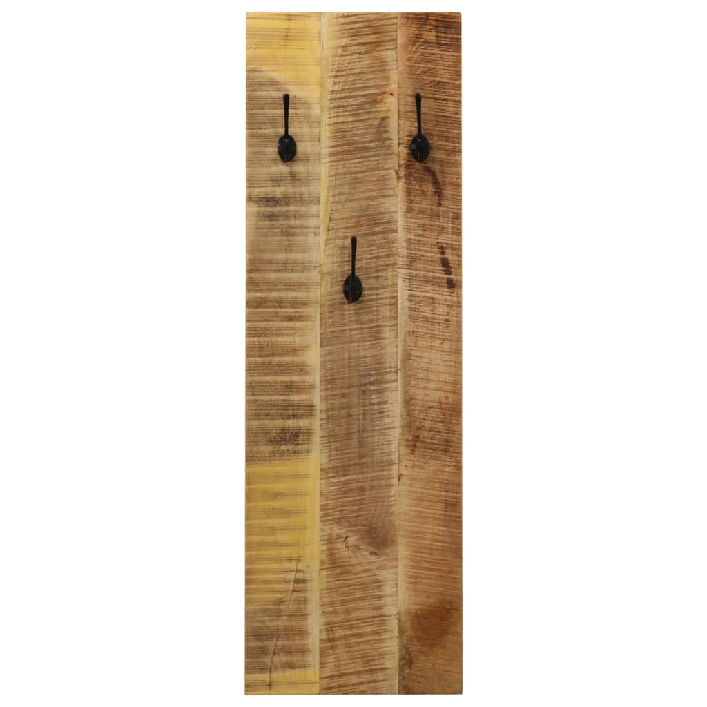 Bengaleiro parede 2 pcs madeira mangueira maciça 36x110x3 cm