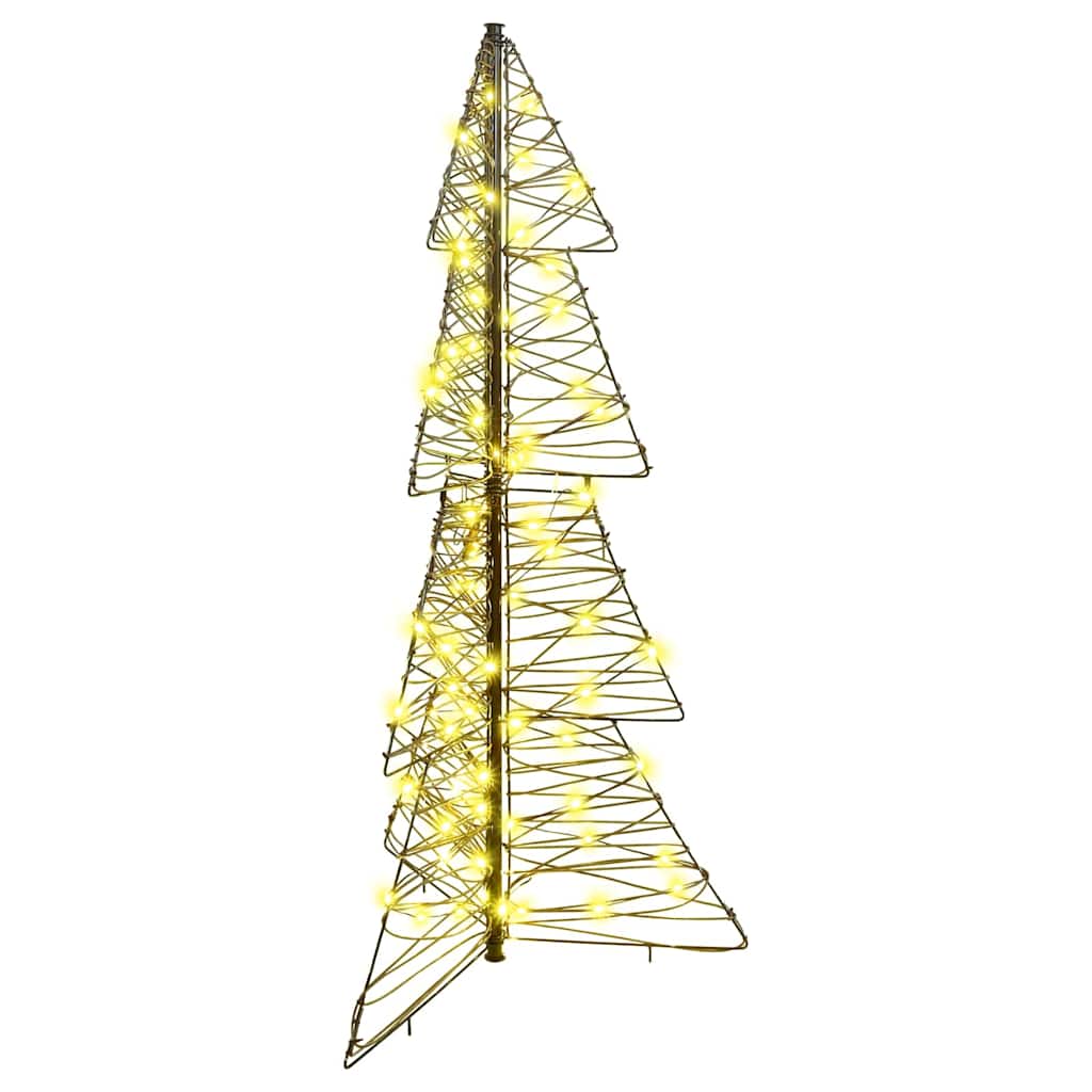 Árvore de natal com 100 leds branco quente 120 cm vime