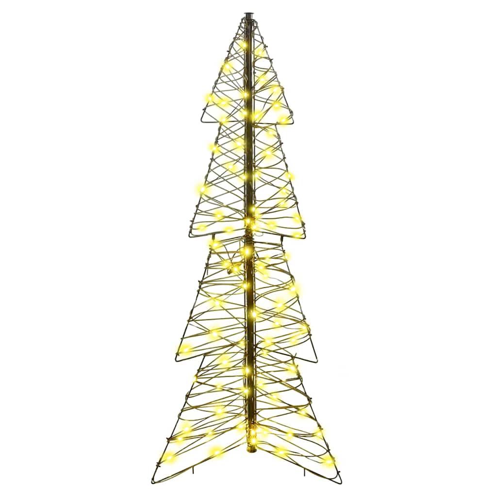 Árvore de natal com 100 leds branco quente 120 cm vime
