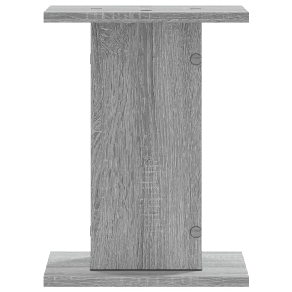 Suportes de colunas 2 pcs derivados de madeira cinzento sonoma