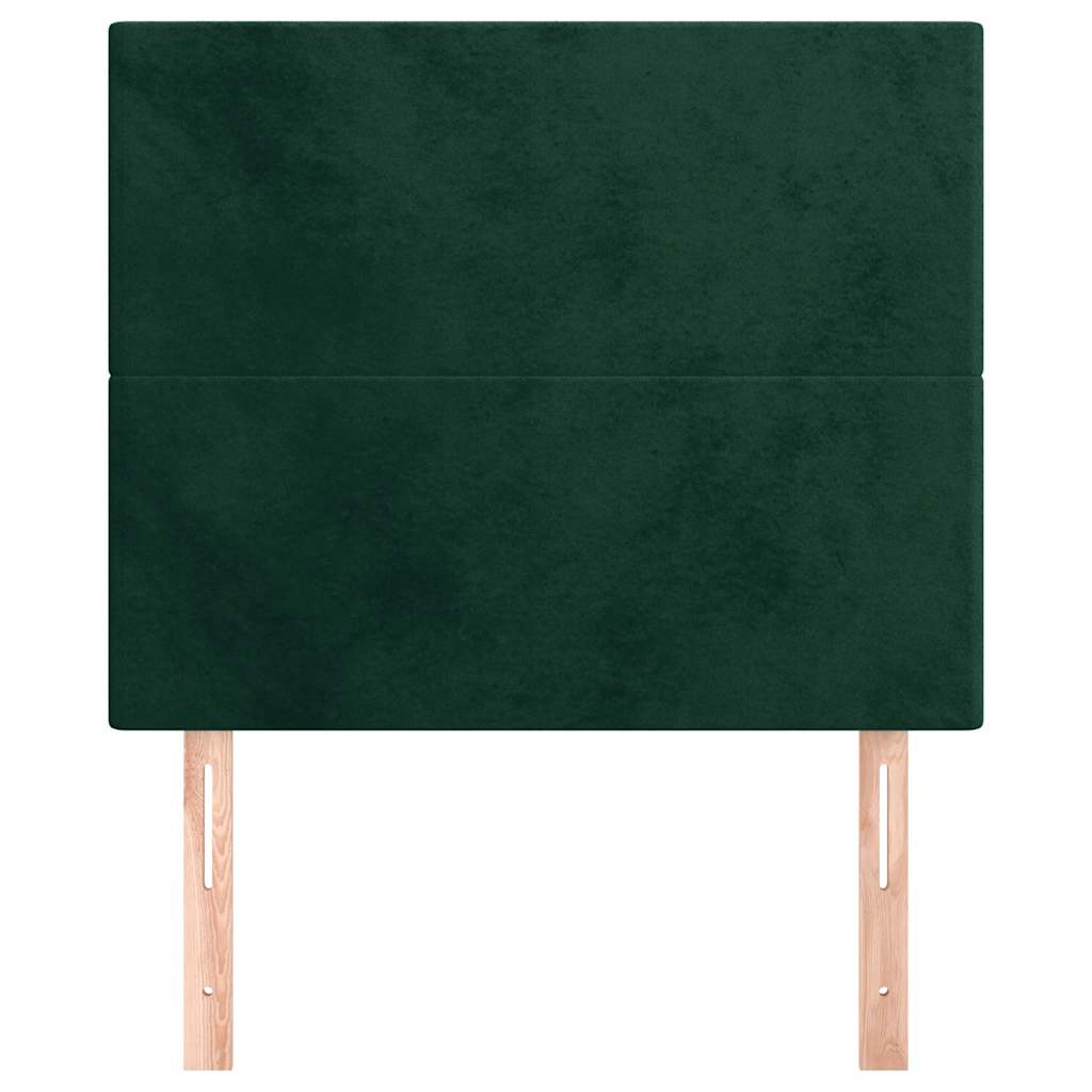 Cabeceira verde escuro 90x5x118/128 cm veludo