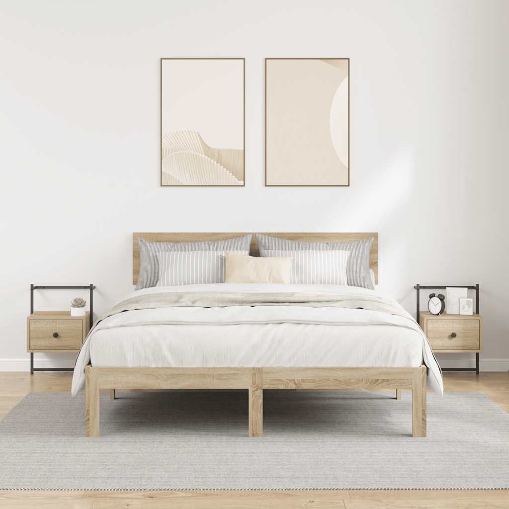 Mesas cabeceira 2 pcs 35x30x51cm deriv. madeira carvalho sonoma