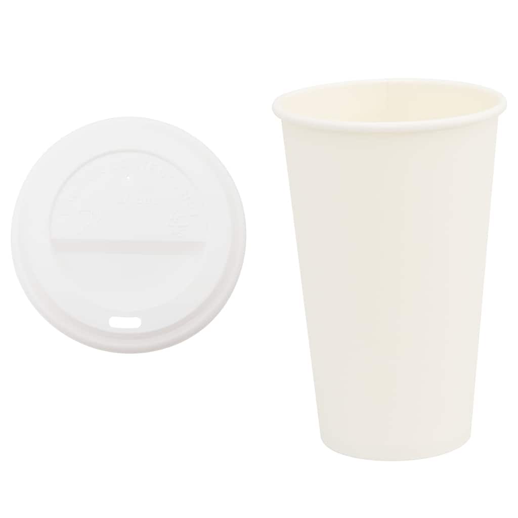 Copos de café de papel com tampas 1000 pcs 16oz 400ml