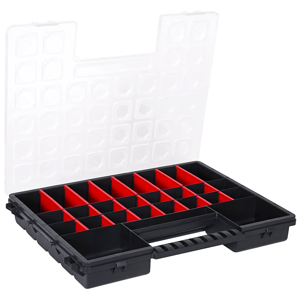 Caixas com divisórias ajustáveis 5 pcs 385x283x50 mm plástico