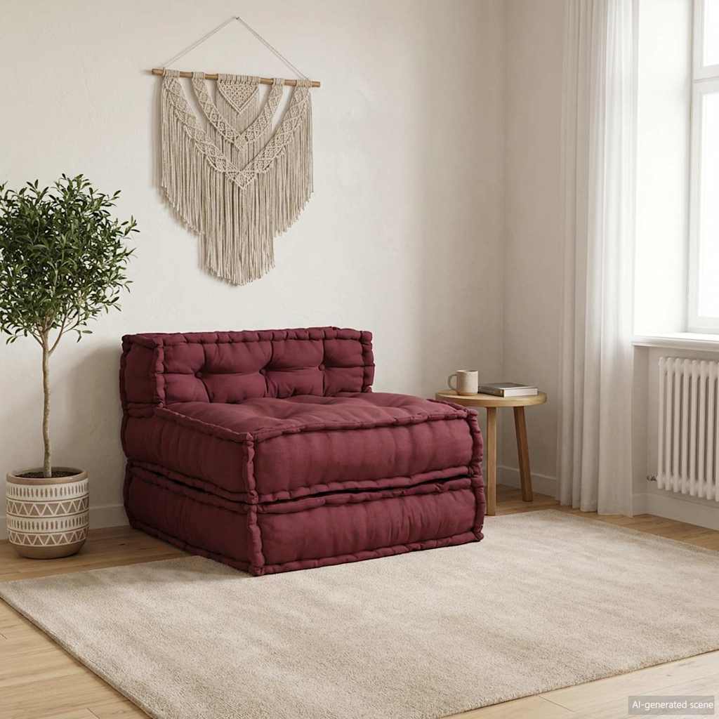Unidade de sofá modular 70x70x54 cm tecido castanho
