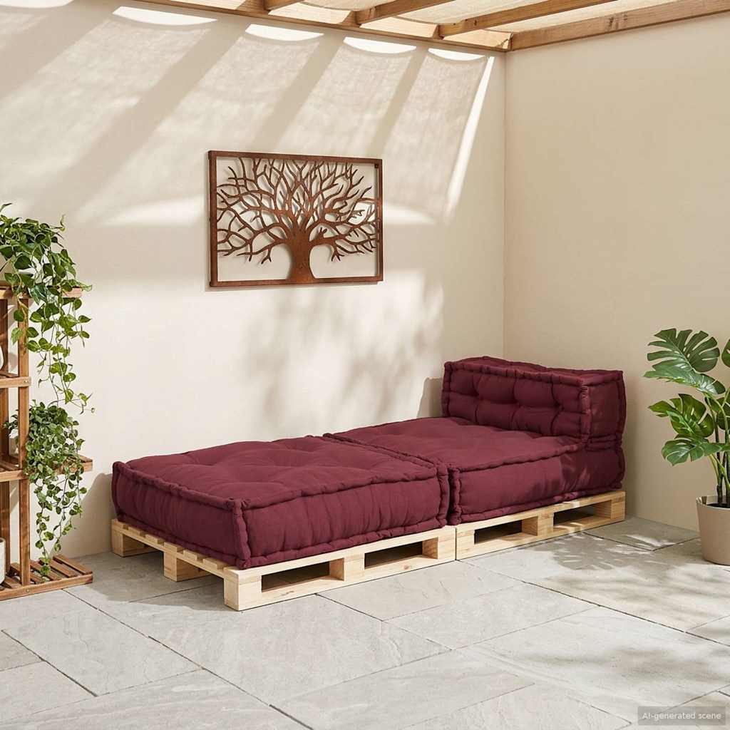 Unidade de sofá modular 70x70x54 cm tecido castanho