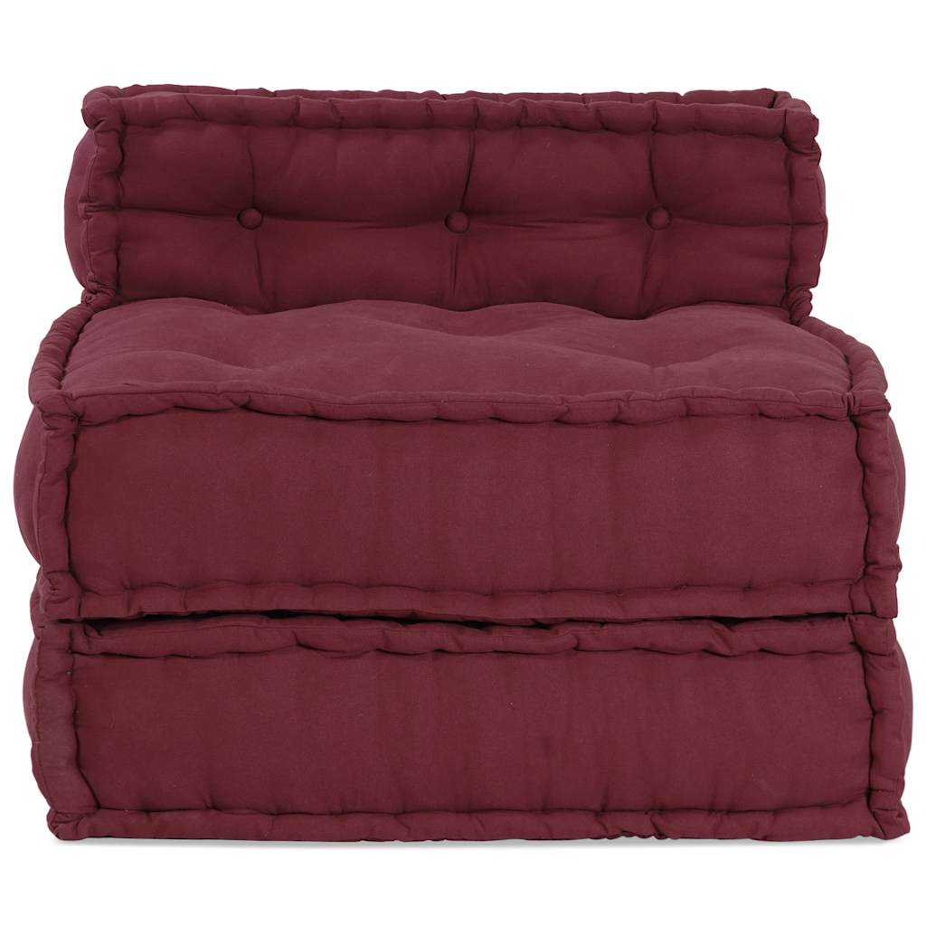 Unidade de sofá modular 70x70x54 cm tecido castanho