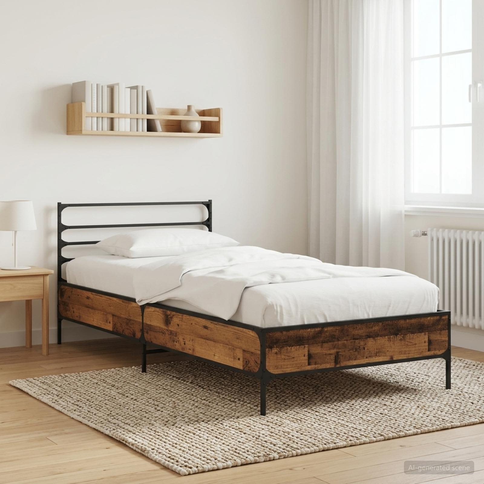 Estrutura da cama madeira antiga 80 x 200 cm