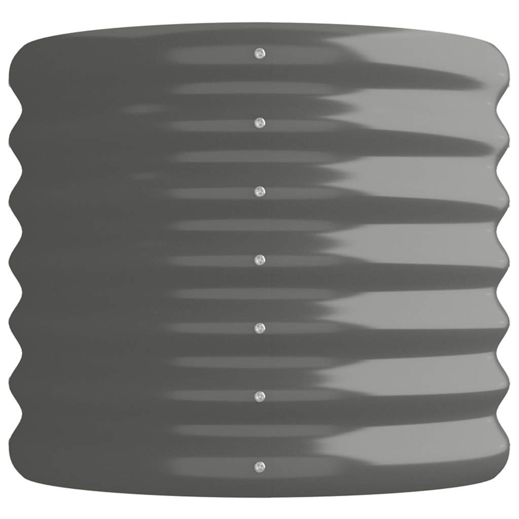 Canteiro elevado jardim 114x40x36cm aço galvanizado cinzento
