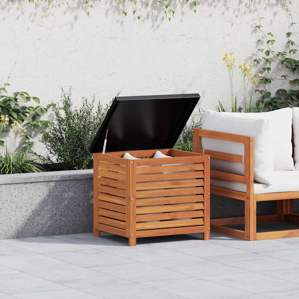 Caixa de arrumação para jardim 60x50x55 cm eucalipto maciça