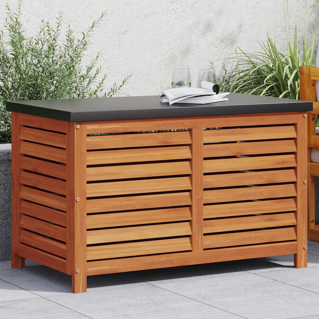 Caixa de arrumação para jardim 60x50x55 cm eucalipto maciça