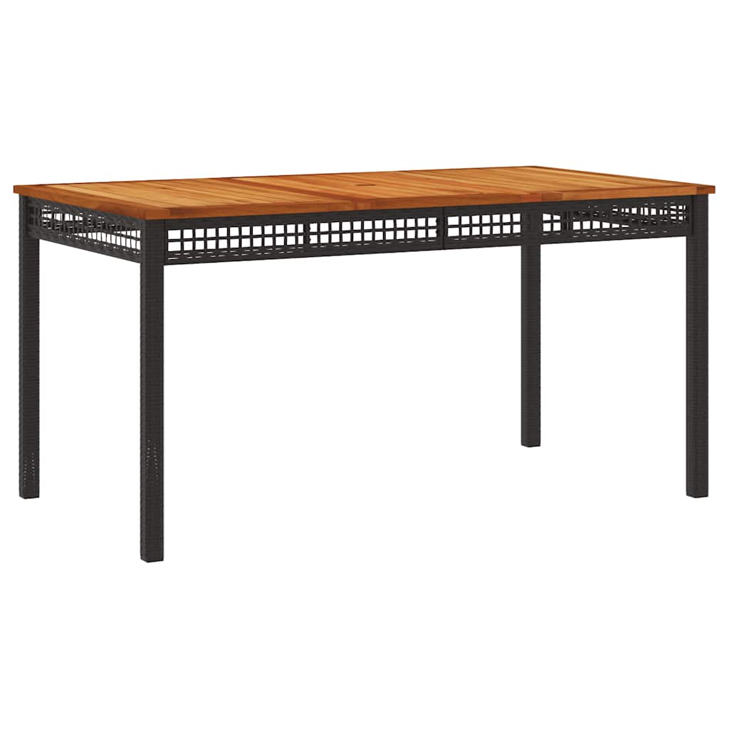 5 Pcs conjunto de jantar p/ jardim c/ almofadões vime PE preto