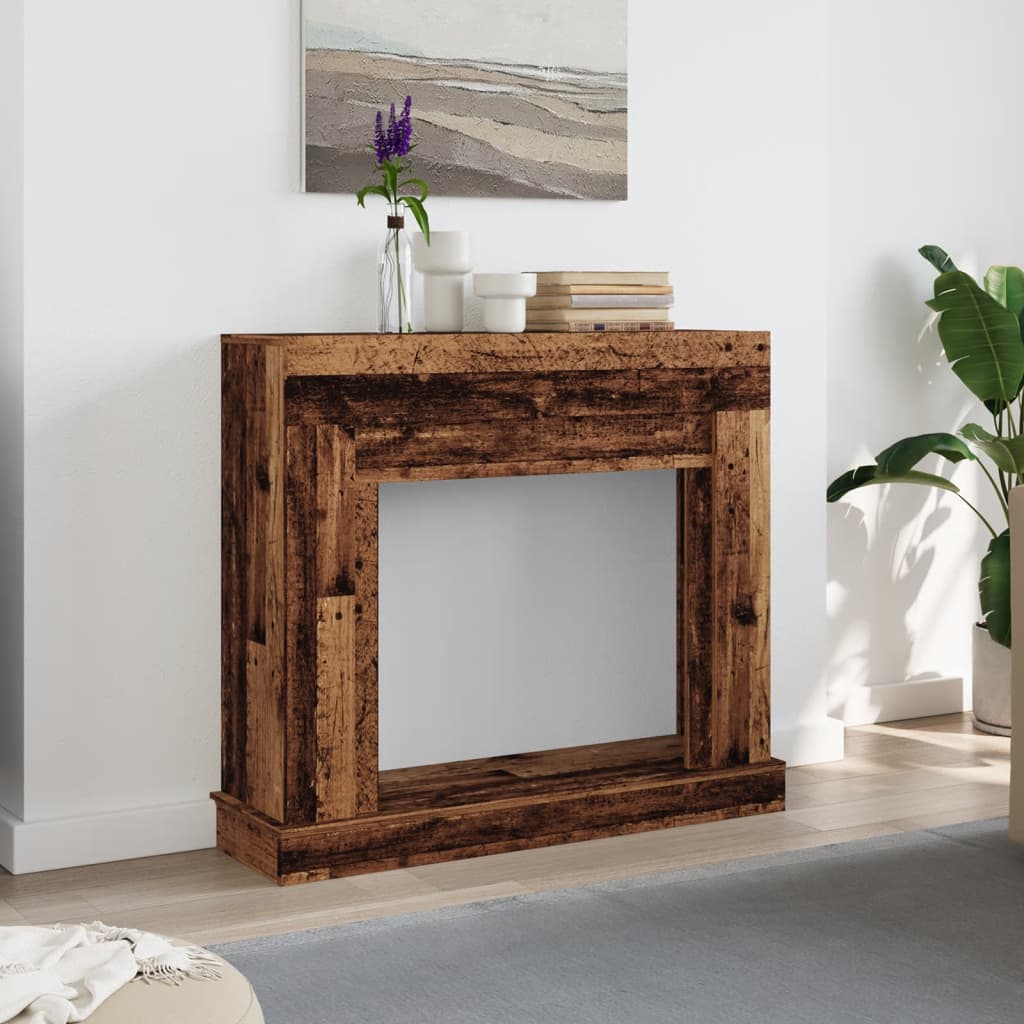 Cornija de lareira 100x30x87,5 cm derivados de madeira velha