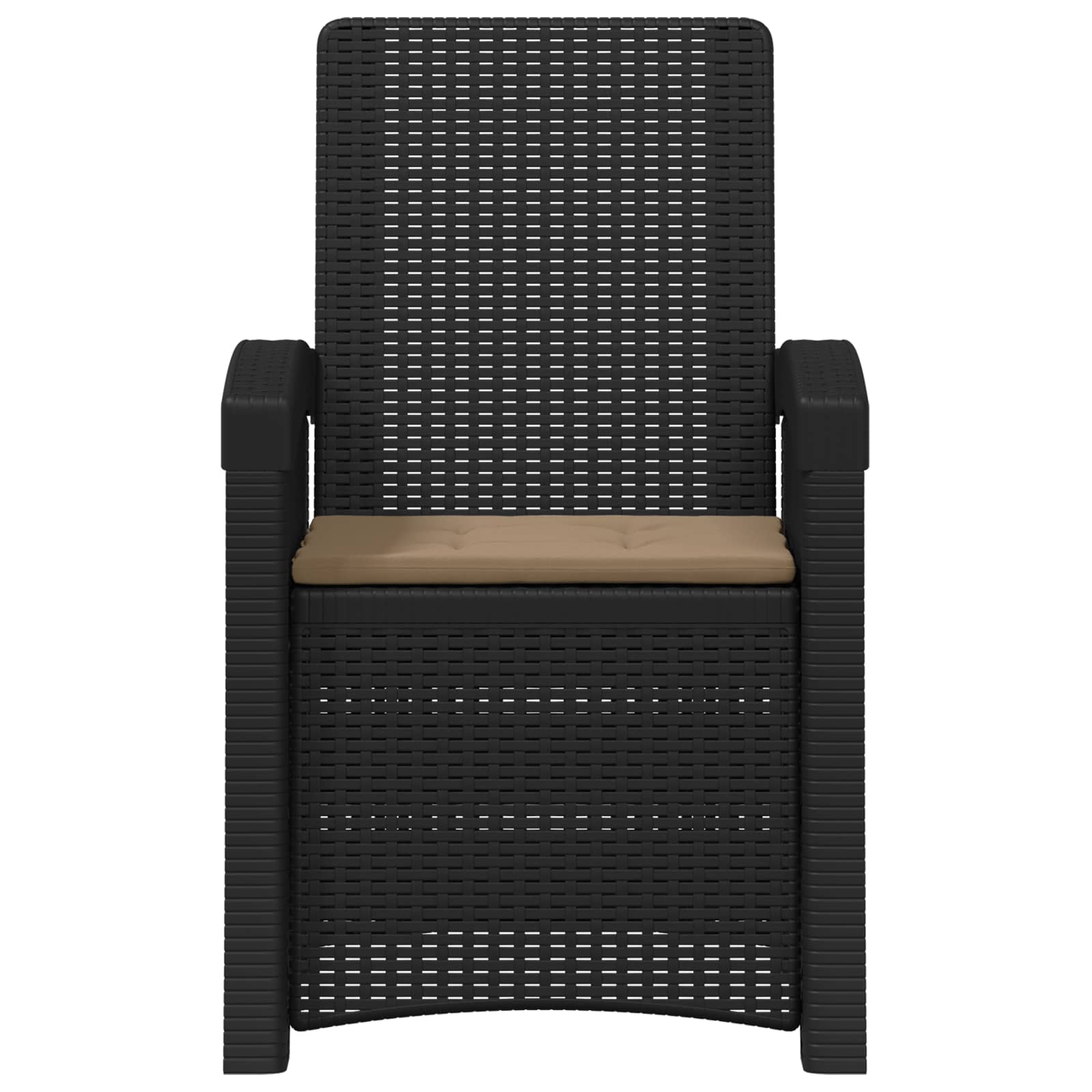 Cadeira de jardim reclinável com aparência de rattan PP