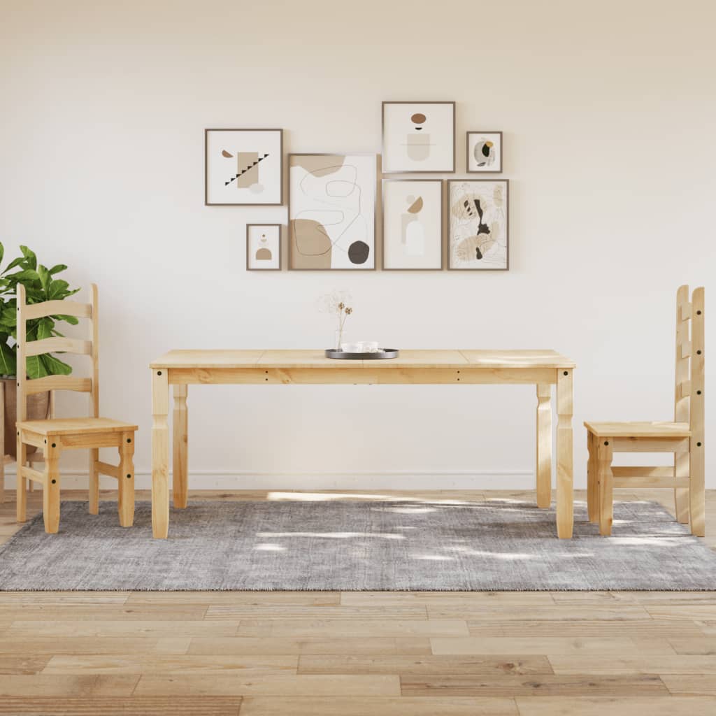 Mesa de jantar corona 180x90x75 cm madeira de pinho maciça
