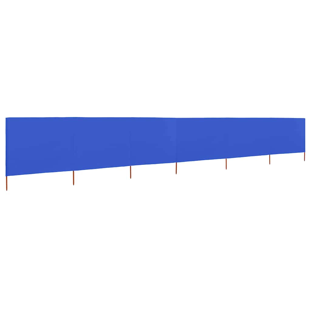 Para-vento com 6 painéis em tecido 800x80 cm azul-ciano