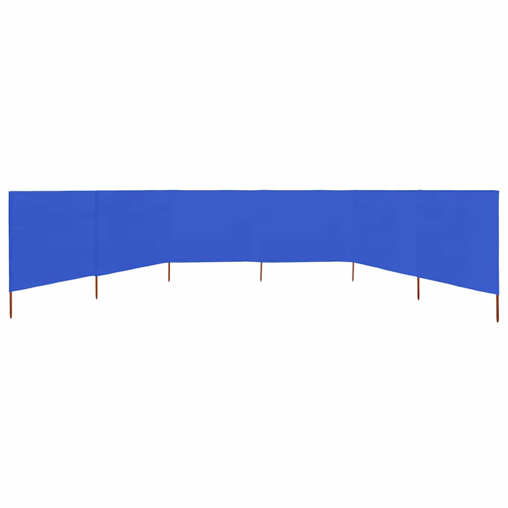 Para-vento com 6 painéis em tecido 800x80 cm azul-ciano