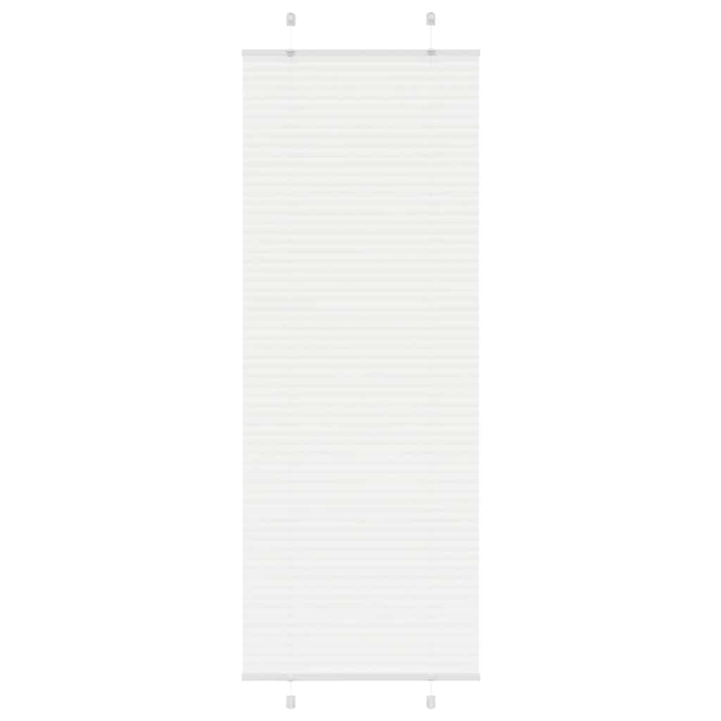 Branco plissada cega 75x200 cm largura tecido 74,4 cm poliéster